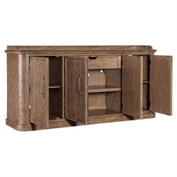 Asher Updated Traditional Brown Oak Wood Buffet|