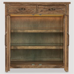 Asher Updated Traditional Brown Oak Wood Cabinet|