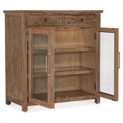Asher Updated Traditional Brown Oak Wood Cabinet|