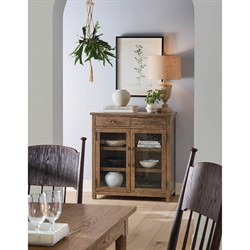 Asher Updated Traditional Brown Oak Wood Cabinet|