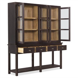 Siena Rustic Lodge Dark Brown Oak Dining Hutch|