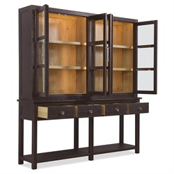 Siena Rustic Lodge Dark Brown Oak Dining Hutch|