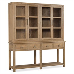 Siena Rustic Lodge Light Brown Oak Dining Hutch|