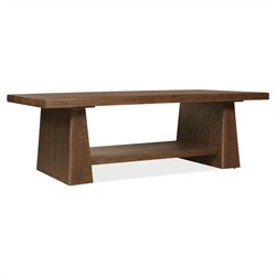 Siena Rustic Lodge Brown Oak Rectangular Coffee Table|
