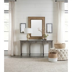 Harvey Updated Traditional Grey Distressed Maple Wood Console Table|