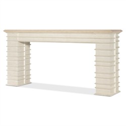 Gibson Updated Traditional Cream Resin Console Table|
