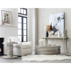 Atlas Modern Classic White Marble Silver Metal Console Table|