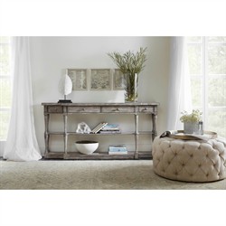 Albert Updated Traditional Grey Pecan Wood Console Table|