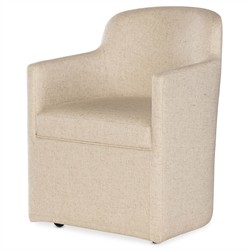 Adrienne Modern Classic Beige Performance Dining Arm Chair|
