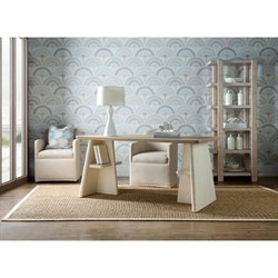 Adrienne Modern Classic Beige Performance Dining Arm Chair|