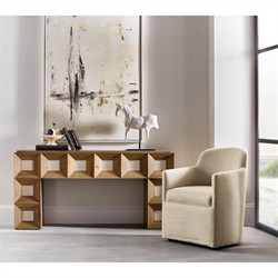 Adrienne Modern Classic Beige Performance Dining Arm Chair|