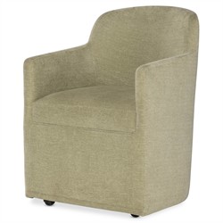 Adrienne Modern Classic Sage Green Performance Dining Arm Chair|