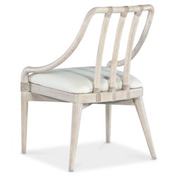 Oscar Coastal Cream Performance Light Brown Wood Dining Chair|