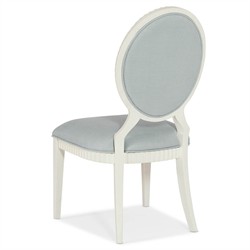 Calista French Country Light Blue Performance White Wood Dining Chair|
