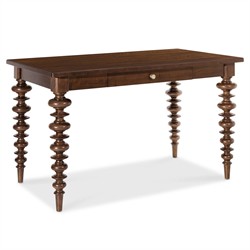 Alaine Updated Traditional Dark Brown Wood Rectangular Counter Table - 60"|