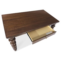 Alaine Updated Traditional Dark Brown Wood Rectangular Counter Table - 60"|