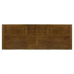 Alban Traditional Brown Wood Rectangular Extendable Dining Table - 86-122"|
