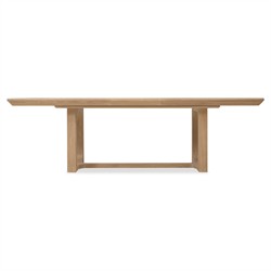 Roman Modern Light Brown Oak Rectangular Extendable Dining Table - 81-121"|