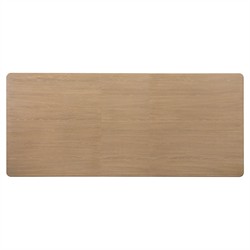Roman Modern Light Brown Oak Rectangular Extendable Dining Table - 81-121"|