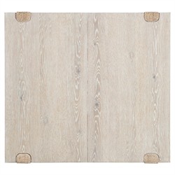 Oscar Coastal Light Oak Woven Rope Rectangular Extendable Dining Table - 44-66"|