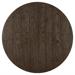 Fillmore Updated Traditional Dark Brown Oak Gold Metal Bar Table|