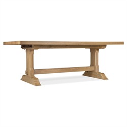 Siena Updated Traditional Light Brown Oak Rectangular Extendable Dining Table - 86-126"|