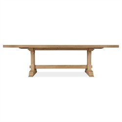 Siena Updated Traditional Light Brown Oak Rectangular Extendable Dining Table - 86-126"|