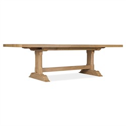 Siena Updated Traditional Light Brown Oak Rectangular Extendable Dining Table - 86-126"|