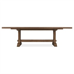 Siena Updated Traditional Brown Oak Rectangular Extendable Dining Table - 86-126"|
