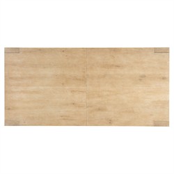 Nigel Coastal Beach Light Oak Rectangular Nigel Dining Table - 88-110"|