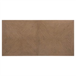 Amleto Modern Classic Brown Oak Rectangular Extendable Dining Table - 84-102"|