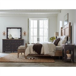 Asher French Country Black Oak Dresser|