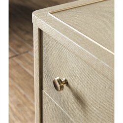 Elara Coastal Beach Cream Raffia Oak Dresser|