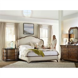 Alban Updated Traditional Dark Brown Pecan Wood Bachelor Chest|