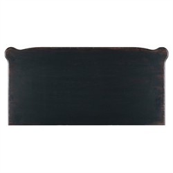 Stella Updated Traditional Aged Black Wood Tall Chest Dresser|