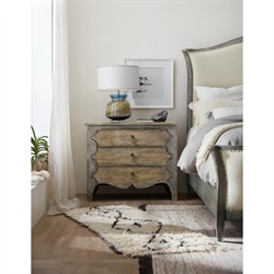 Harvey French Country Distressed Brown Maple Wood Bachelor Chest|