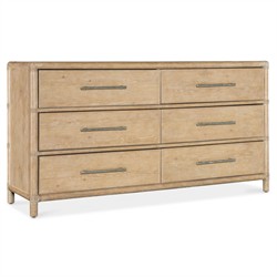 Nigel Coastal Beach Light Oak Double Dresser|
