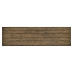 Rumi Updated Traditional Dark Brown Pecan Wood Triple Dresser|