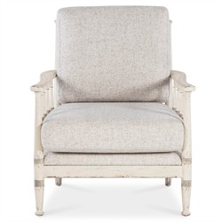 Selena Updated Traditional Beige Performance Cream Oak Arm Chair|