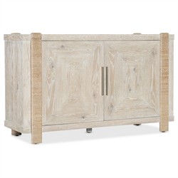 Oscar Coastal Beach Light Oak Woven Rope Media Cabinet - 57"|