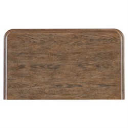 Asher French Country Black Oak Wide Nightstand|