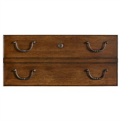 Alban Updated Traditional Dark Brown Pecan Wood Lateral File Office Cabinet|