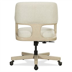 Brienne Modern Classic Cream Boucle Swivel Executive Office Chair|
