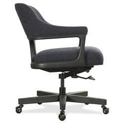 Brienne Modern Classic Black Boucle Swivel Executive Office Chair|