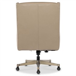 Priscilla Modern Classic Beige Leather Swivel Executive Office Chair|