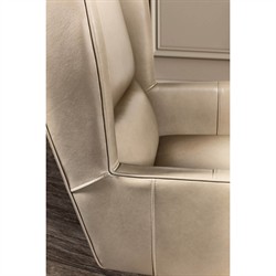Priscilla Modern Classic Beige Leather Swivel Executive Office Chair|
