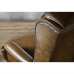 Clive Updated Traditional Brown Leather Swivel Office Chair|