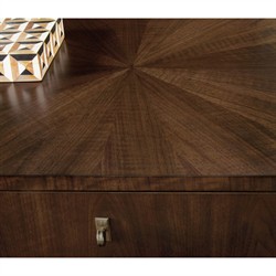 Alaine Modern Classic Dark Brown Walnut Wood Executive Desk|