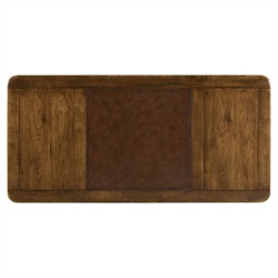 Alban Updated Traditional Dark Brown Pecan Wood Executive Desk|