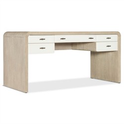 Soren Modern Classic Light Brown Elm Wood Writing Office Desk|